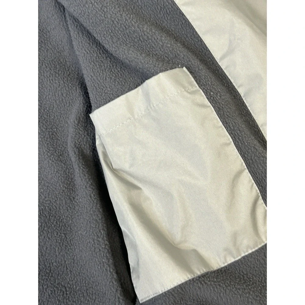 USPA Polo Coat Mens Size Large Fleece Lined Zip‎ Up Jacket Gray Logo